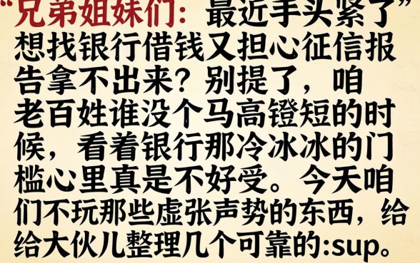 银行借款口子秒下的，规整5个黑户可以下的贷款口子