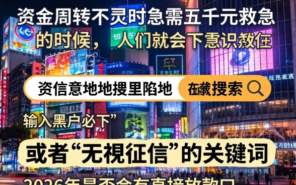 2026不审核黑户直接放款口子，详细阐述五个5000块贷款秒下软件