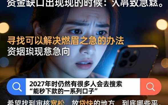 能秒下款的系列口子，归纳5个直接下款的app