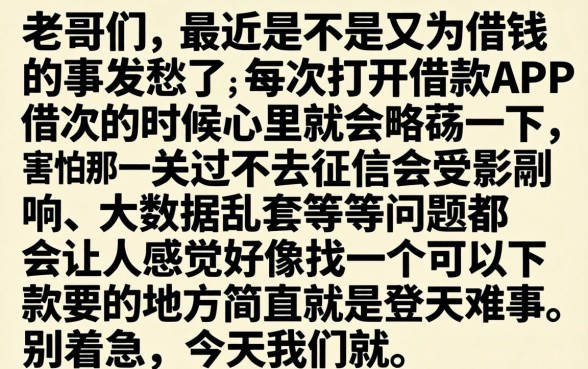 行驶证必下款的口子，梳理五个无视逾期大数据花户黑户软件
