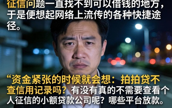 拍拍贷不看征信吗，归集5个比较好的小额贷款平台