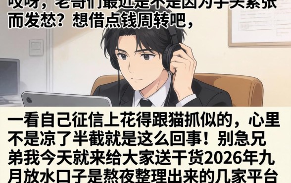 2026九月放水口子，甄选五个网贷容易下款18岁的软件