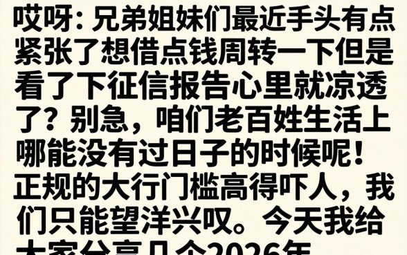 5个2026年口子，甄选五个18岁必下款的网贷app