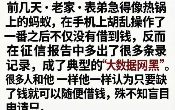 大数据网黑花口子，遴选5个可以不看征信就能下款的口子