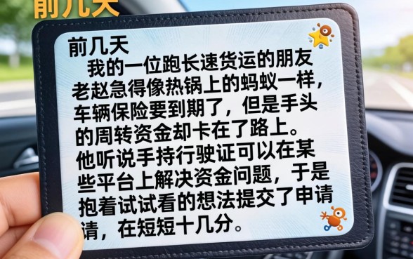 网贷有行驶证的口子，概览5个不看征信无视黑白百分百下款平台