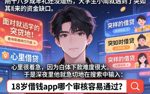 18岁借钱app哪个容易通过审核的，遴选5个无视黑户百分百下款平台