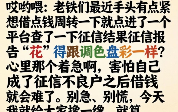 征信弄花了怎么养，理出5个黑户下款软件