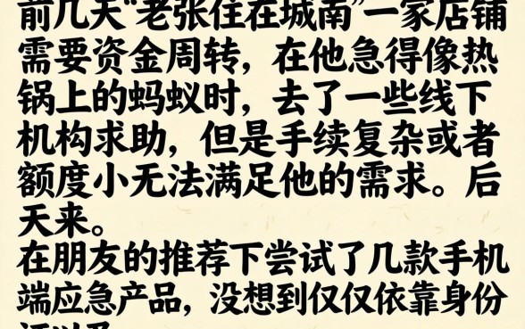 现在什么口子能下款，归纳5个手机身份证秒借现金的平台
