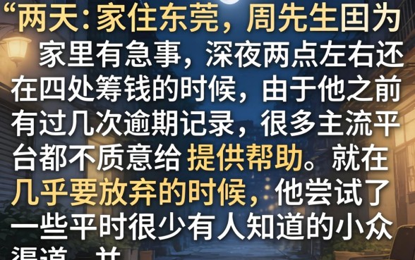 急用钱借钱app，陈列5个网黑夜间可下款的口子