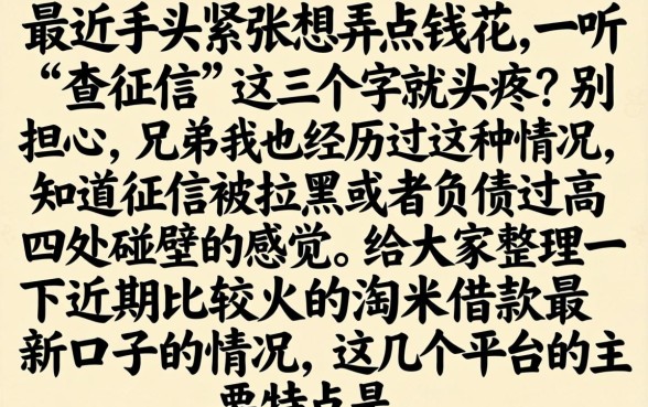 淘米借款最新口子，理出五个APP容易借款1万块的软件