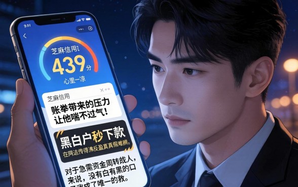 无视黑白秒下款的，概括五个芝麻信用439分下款的软件