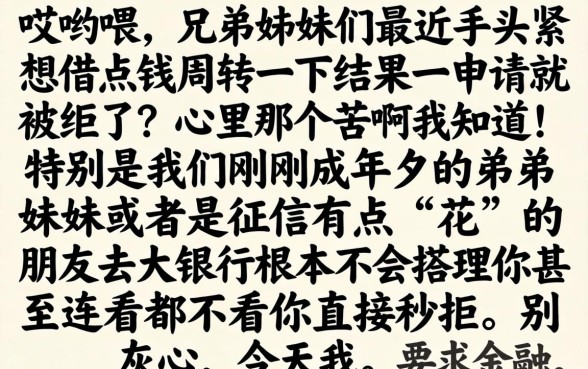 19岁能下款的口子拒就赔，甄选五个综合评分不足有负债都能下款口子