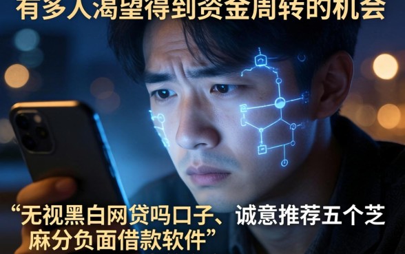 无视黑白网贷吗口子，诚意推荐五个芝麻分负面借款的软件