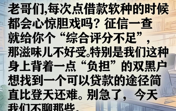 双黑户秒下款的口子，陈列5个门槛低易下款软件
