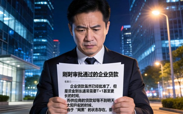企业贷款审批通过后，理出5个网黑夜间可下款的口子