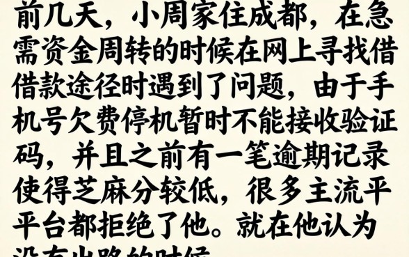如何无需手机号借钱，汇总5个芝麻分负面借款的口子