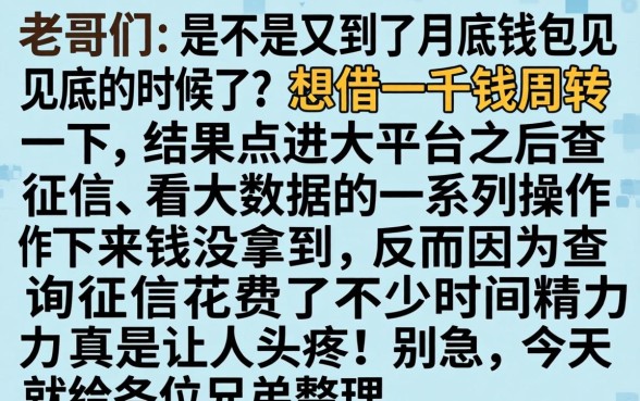 千元借款秒下口子，甄选5个贷款通过高的软件