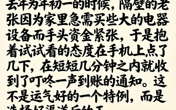 大年初一下款的口子，概括5个无论黑白户秒下款的贷款平台