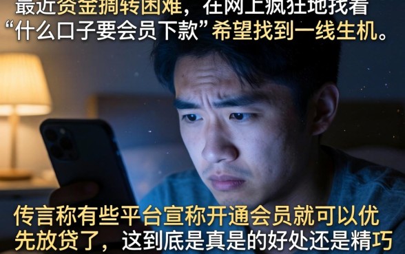 什么口子要会员下款，鼎力推荐五个分期有额度的网贷平台