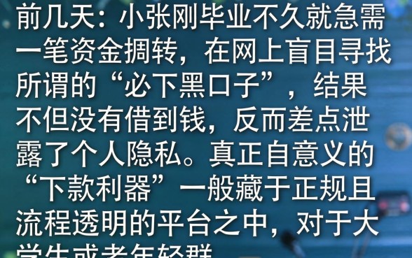 小额贷款必下黑口子，详细阐述5个大学生可以使用的口子