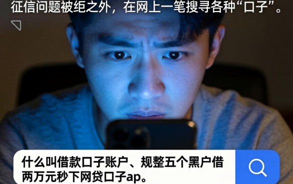 什么叫借款口子账户，规整5个黑户借2万元秒下网贷口子app