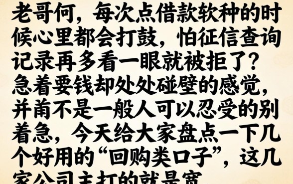 秒下款的回购类口子，概括五个芝麻信用可以借钱的app