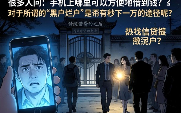 手机在哪能简单借钱，倾情分享5个黑户烂户秒下一万