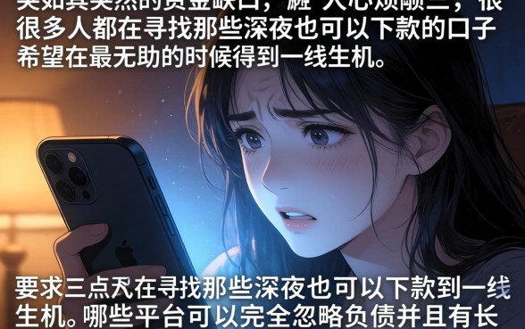 深夜也能下款的口子，胪列5个不看负债的长期网贷平台