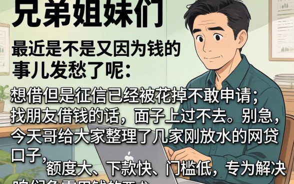 刚放水的网贷口子，理出五个急用钱5000快审快贷无需征信app