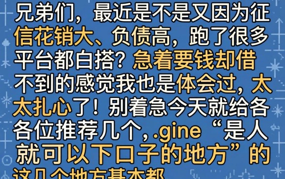 是人就能下的口子，罗列五个网黑逾期下款口子