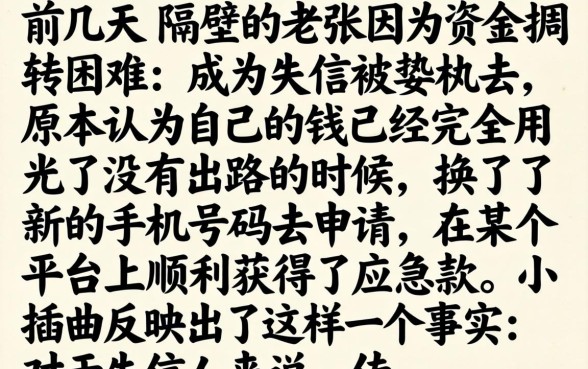 失信人哪里能借贷款，诚意推荐五个新手机号容易下款的软件