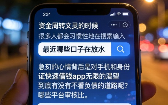 最近哪些口子在放水，胪列五个手机和身份证快速借钱app
