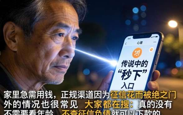 有个叫秒下的口子，揭秘五个不看年龄征信负债的app