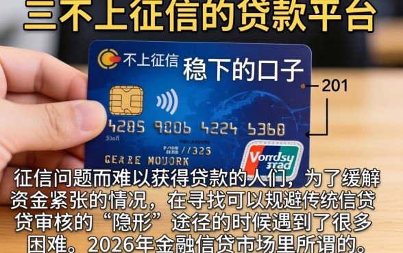 信用卡稳下的口子，归纳五个不上征信的贷款平台