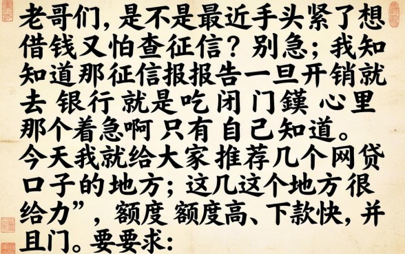 信用不良哪里去借贷，揭秘五个无视黑白户最新口子
