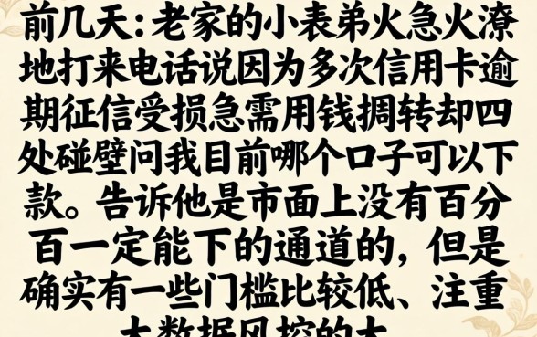 目前哪个口子能下款，胪列5个黑户可以做大额贷款平台