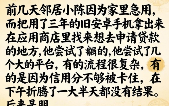 安卓秒下一千的口子，归纳五个网贷平台门槛低一点的软件