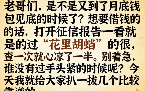 秒下五百的网贷口子，详细阐述5个征信花居然都下款了的软件