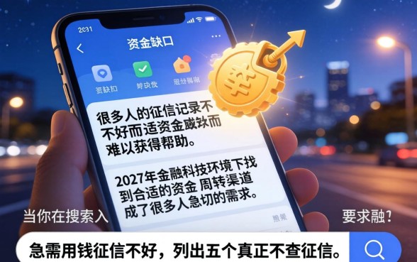 急需用钱征信不好，胪列五个真正不查征信的贷款软件