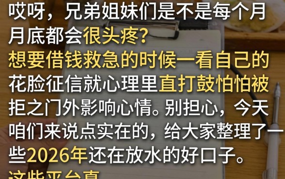 2026好下钱的口子，归集5个无视黑花半夜下款的网贷软件