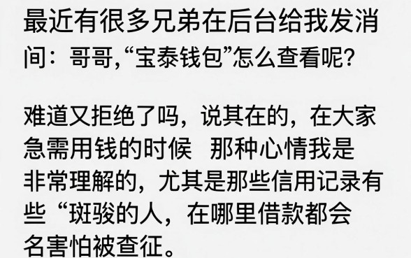 宝泰钱包下款进度如何查询，胪列5个黑白贷款不是高炮的口子