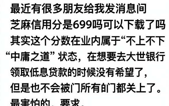 芝麻信用699怎么样，陈列五个不看年龄征信负债的口子
