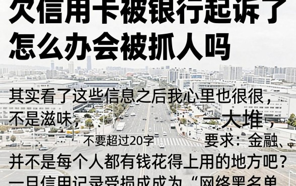 欠信用卡被银行起诉了怎么办会抓人吗，陈列五个网贷黑户必过口子