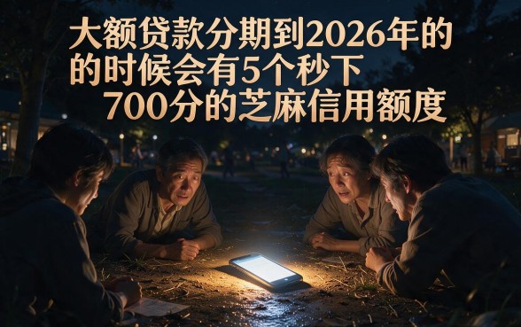 大额贷款分期2026年，陈列五个秒下700芝麻分贷款口子