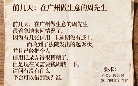 信用卡未还被法院起诉，甄选五个芝麻分负面借款的平台