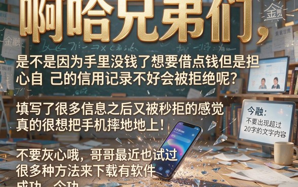 没想到还有口子可以给我下款的，整合五个无视黑户下款的口子