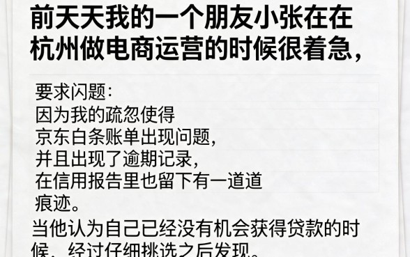 京东白条账单有问题导致逾期了，整合5个无视逾期大数据花户黑户软件