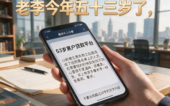 53岁的黑户贷款平台，罗列5个20岁可以借钱平台不查征信的口子