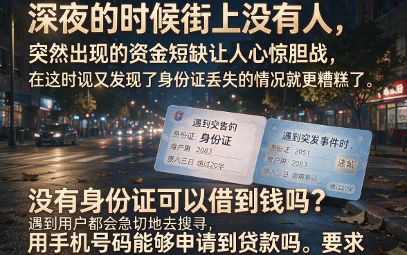 没有身份证明也能贷款，归纳5个手机和身份证快速借钱app