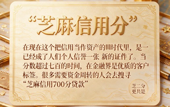 芝麻信用700分 贷款，概括5个公积金快速贷款平台